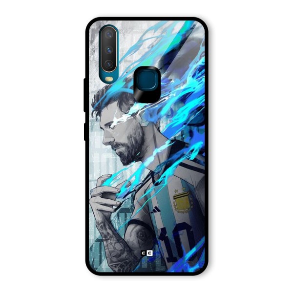 Electrifying Soccer Star Glass Back Case for Vivo Y17