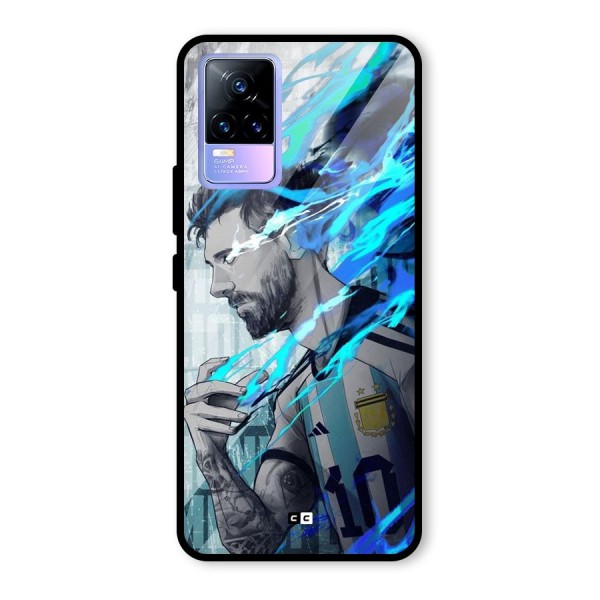 Electrifying Soccer Star Glass Back Case for Vivo Y73