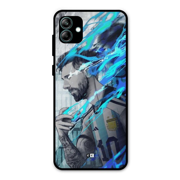 Electrifying Soccer Star Metal Back Case for Galaxy A04