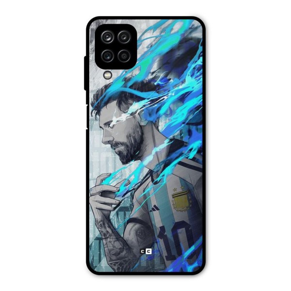 Electrifying Soccer Star Metal Back Case for Galaxy A12