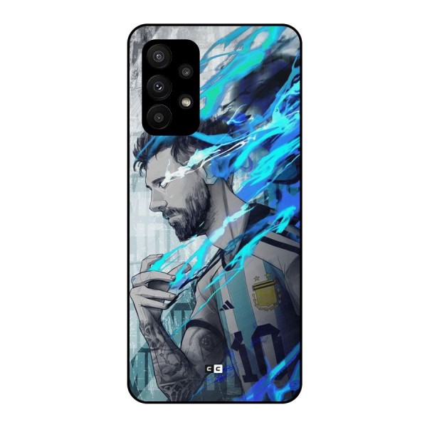 Electrifying Soccer Star Metal Back Case for Galaxy A23