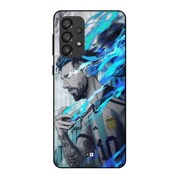 Electrifying Soccer Star Metal Back Case for Galaxy A33 5G