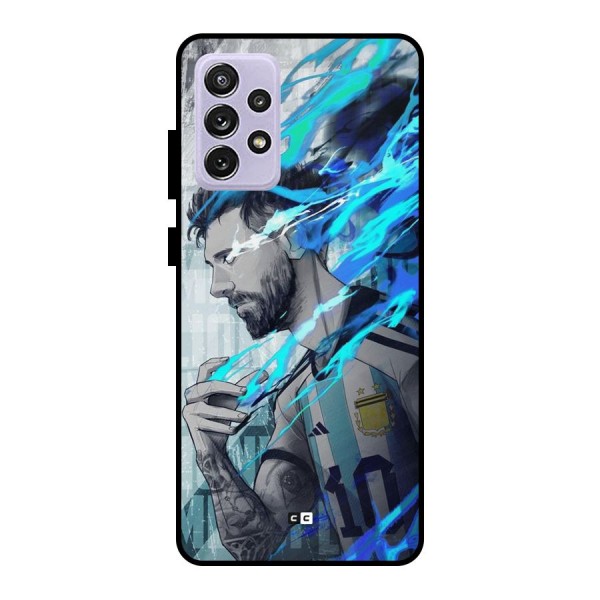 Electrifying Soccer Star Metal Back Case for Galaxy A72