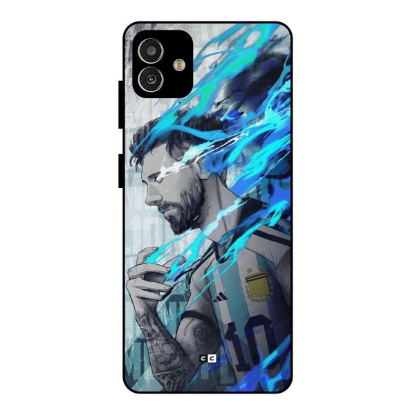 Electrifying Soccer Star Metal Back Case for Galaxy M13 5G