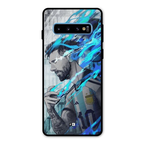 Electrifying Soccer Star Metal Back Case for Galaxy S10