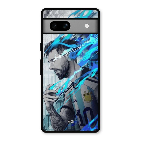 Electrifying Soccer Star Metal Back Case for Google Pixel 7a