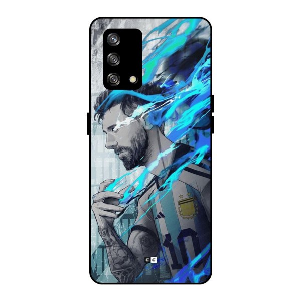 Electrifying Soccer Star Metal Back Case for Oppo F19