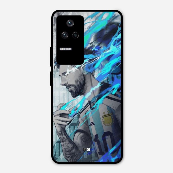 Electrifying Soccer Star Metal Back Case for Poco F4 5G