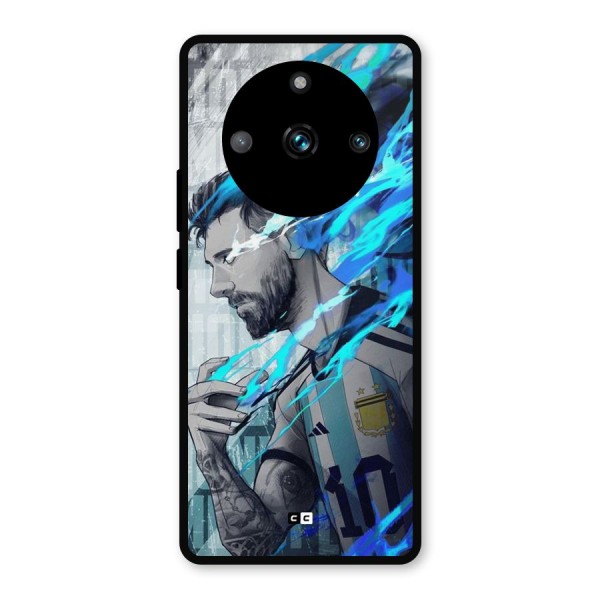 Electrifying Soccer Star Metal Back Case for Realme 11 Pro