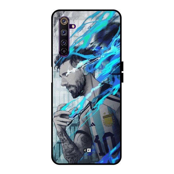 Electrifying Soccer Star Metal Back Case for Realme 6 Pro