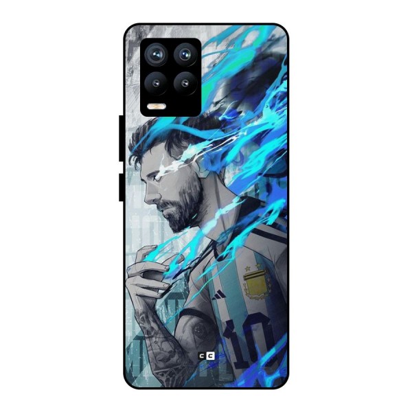 Electrifying Soccer Star Metal Back Case for Realme 8