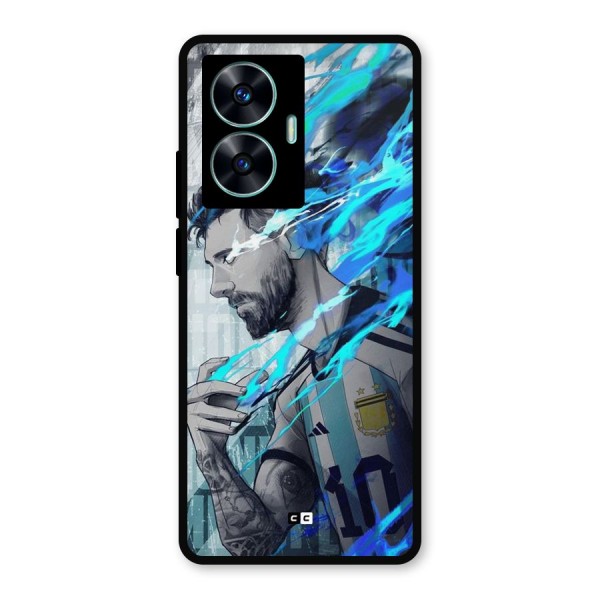 Electrifying Soccer Star Metal Back Case for Realme C55