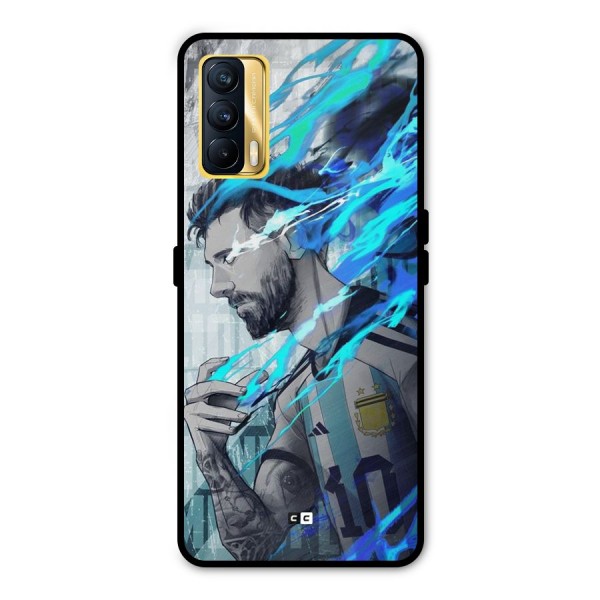 Electrifying Soccer Star Metal Back Case for Realme X7