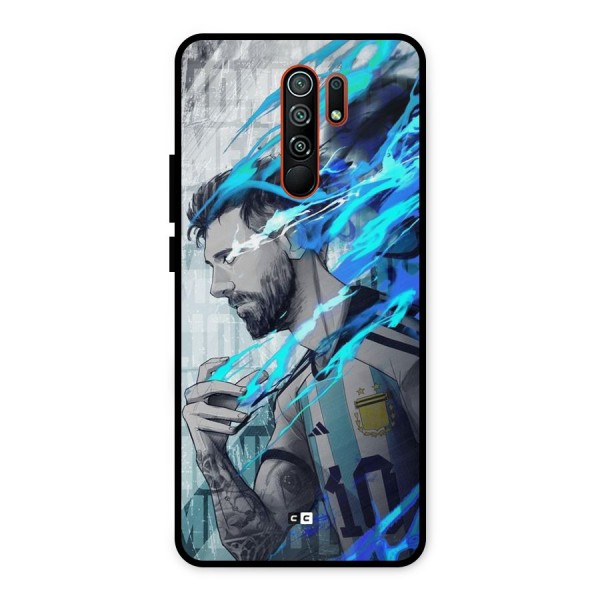 Electrifying Soccer Star Metal Back Case for Redmi 9 Prime