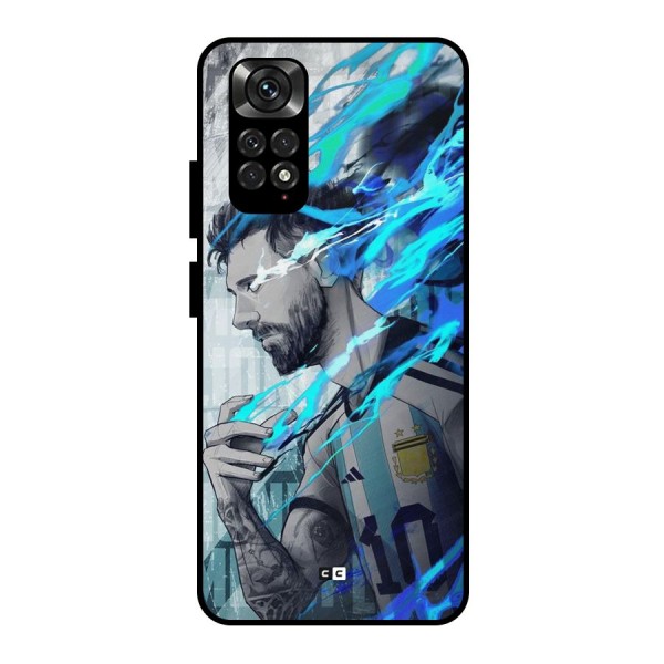Electrifying Soccer Star Metal Back Case for Redmi Note 11 Pro
