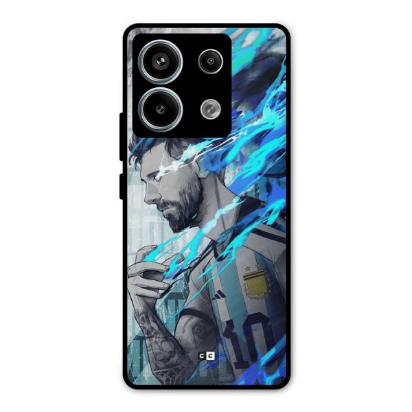 Electrifying Soccer Star Metal Back Case for Redmi Note 13 Pro 5G