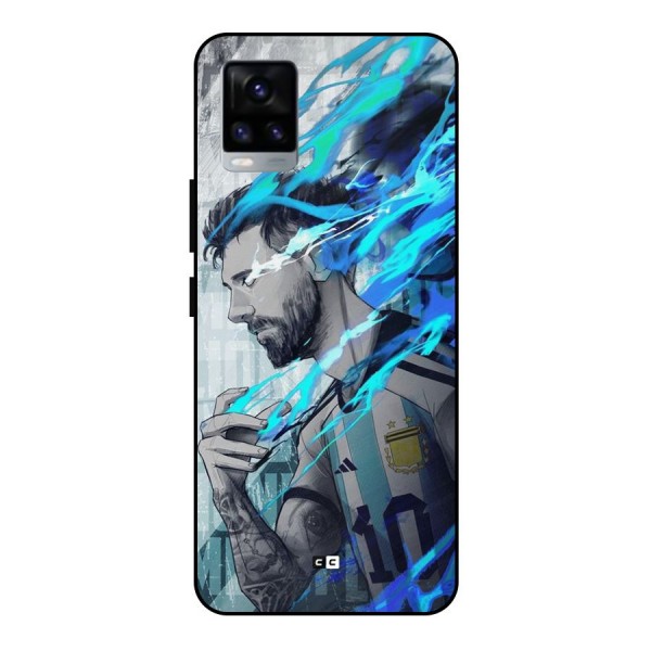 Electrifying Soccer Star Metal Back Case for Vivo V20 2021