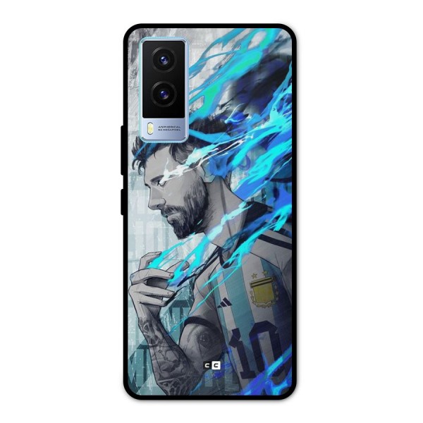 Electrifying Soccer Star Metal Back Case for Vivo V21e 5G