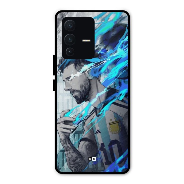 Electrifying Soccer Star Metal Back Case for Vivo V23 Pro