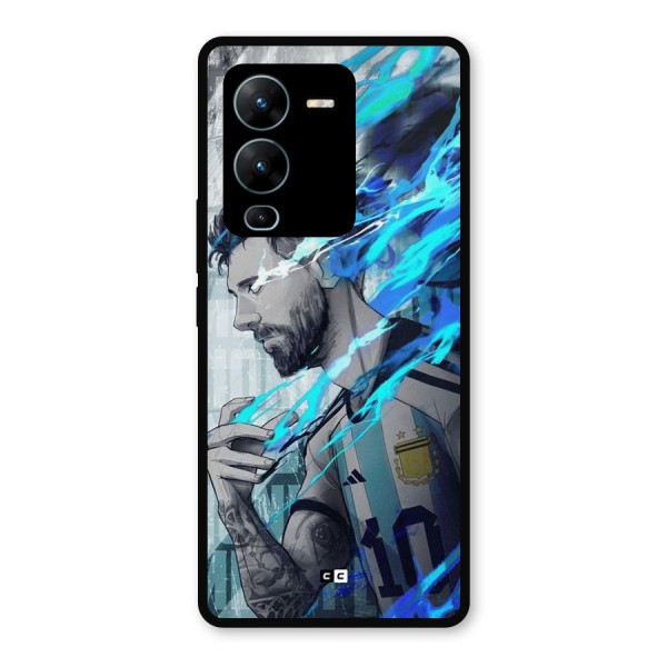 Electrifying Soccer Star Metal Back Case for Vivo V25 Pro