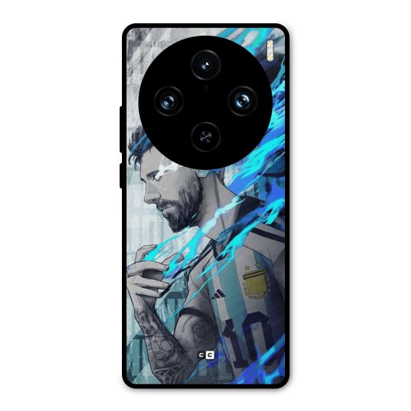 Electrifying Soccer Star Metal Back Case for Vivo X100 Pro