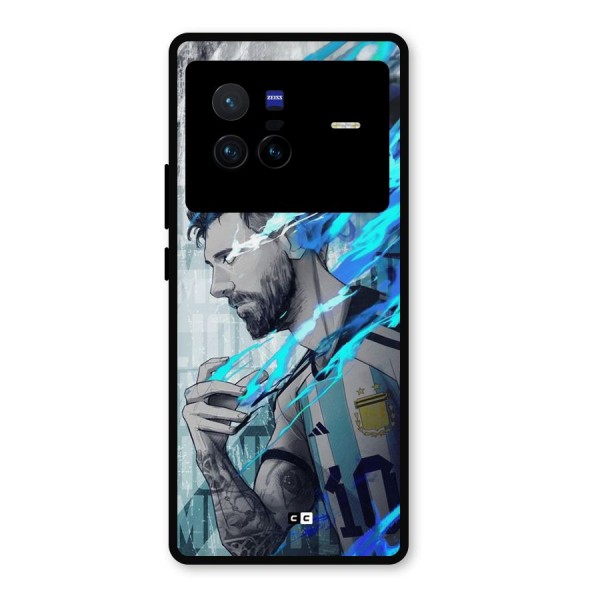 Electrifying Soccer Star Metal Back Case for Vivo X80