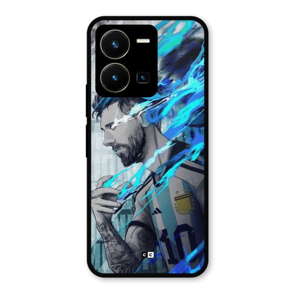 Electrifying Soccer Star Metal Back Case for Vivo Y35