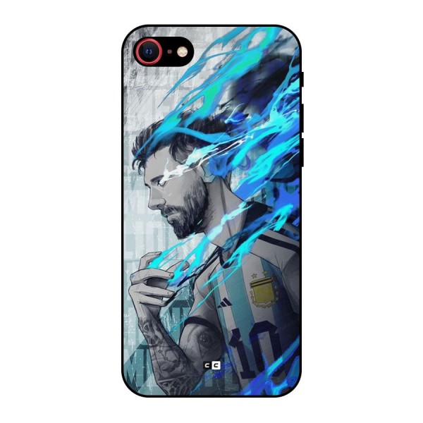 Electrifying Soccer Star Metal Back Case for iPhone 8
