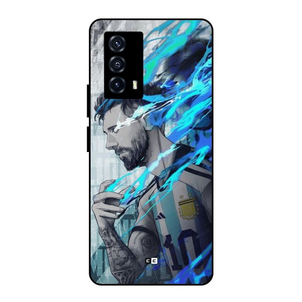 Electrifying Soccer Star Metal Back Case for iQOO Z5