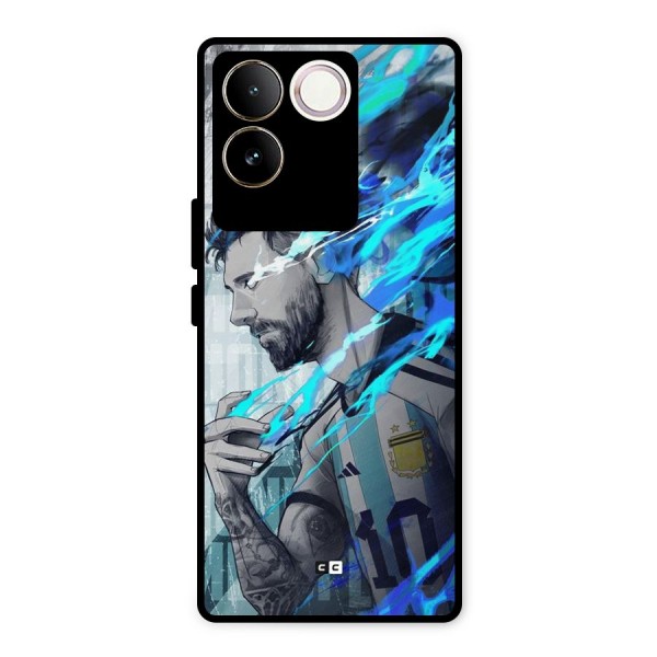 Electrifying Soccer Star Metal Back Case for iQOO Z7 Pro