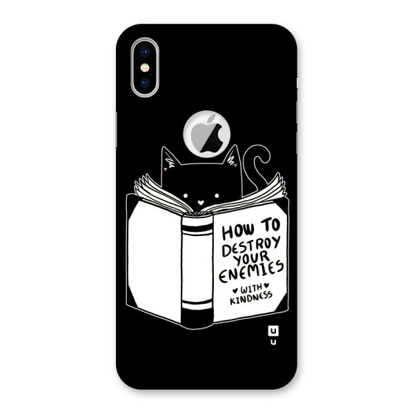 Enemies Destroyer Back Case for iPhone XS Logo Cut