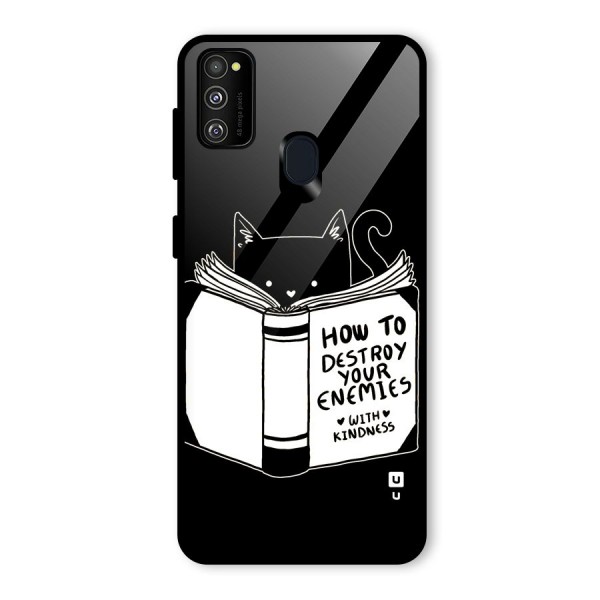 Enemies Destroyer Glass Back Case for Galaxy M21