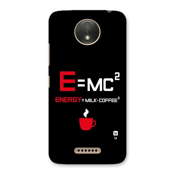 Energy Coffee Equation Back Case for Moto C Plus