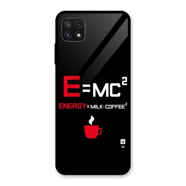 Energy Coffee Equation Glass Back Case for Galaxy A22 5G