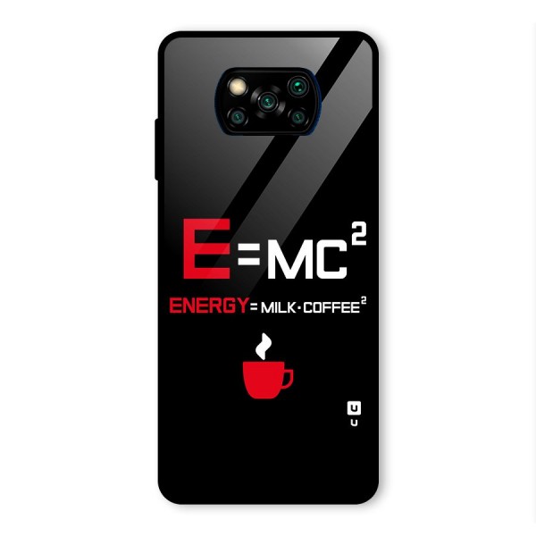 Energy Coffee Equation Glass Back Case for Poco X3 Pro