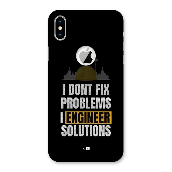 Engineer Solutions Back Case for iPhone XS Logo Cut