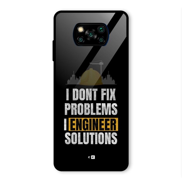 Engineer Solutions Glass Back Case for Poco X3 Pro