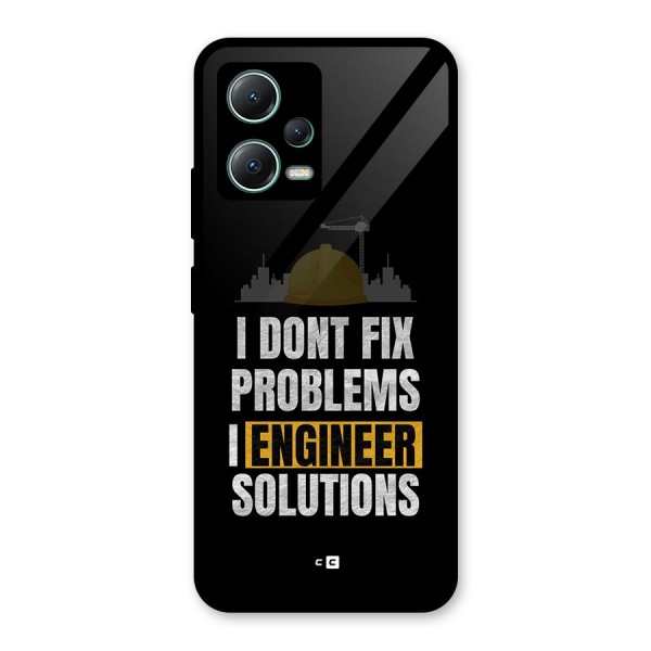 Engineer Solutions Glass Back Case for Poco X5