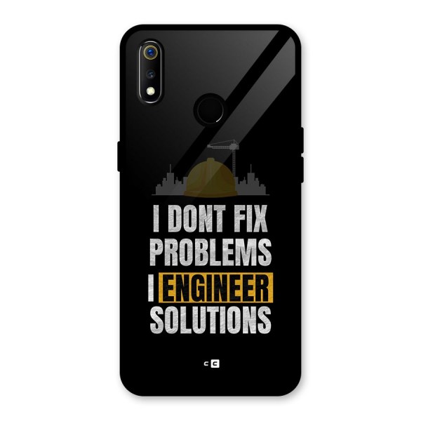 Engineer Solutions Glass Back Case for Realme 3