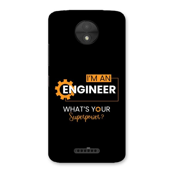 Engineer Superpower Back Case for Moto C