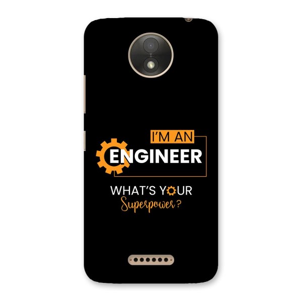 Engineer Superpower Back Case for Moto C Plus