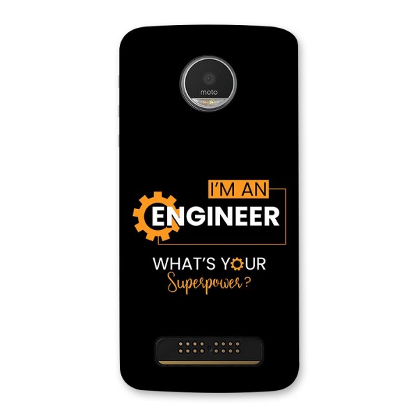 Engineer Superpower Back Case for Moto Z Play