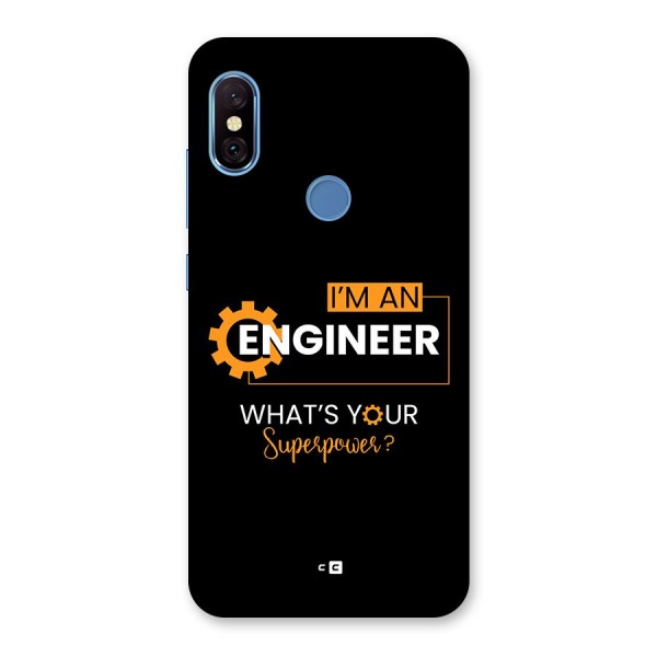 Engineer Superpower Back Case for Redmi Note 6 Pro