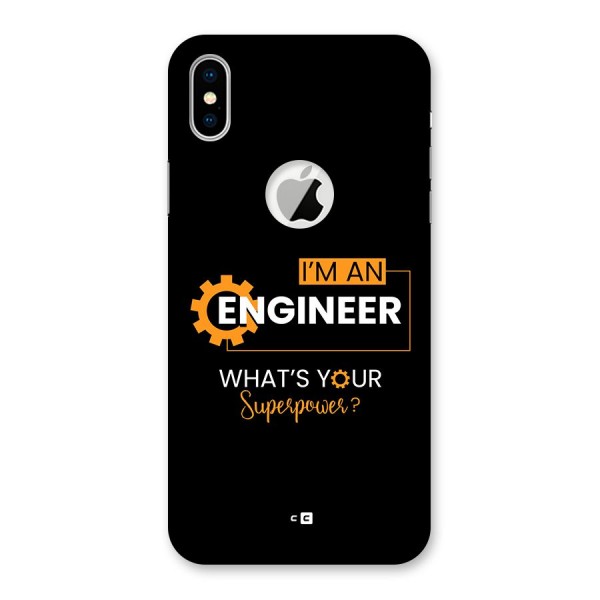 Engineer Superpower Back Case for iPhone XS Logo Cut