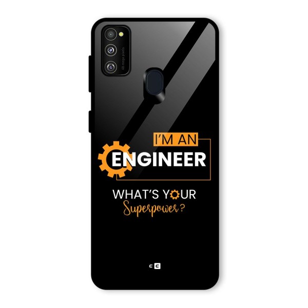 Engineer Superpower Glass Back Case for Galaxy M21