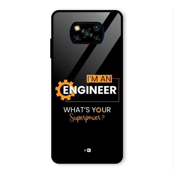 Engineer Superpower Glass Back Case for Poco X3 Pro