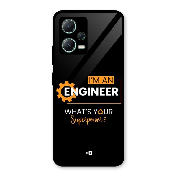 Engineer Superpower Glass Back Case for Poco X5