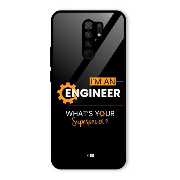 Engineer Superpower Glass Back Case for Redmi 9 Prime