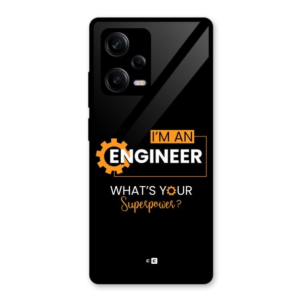 Engineer Superpower Glass Back Case for Redmi Note 12 Pro