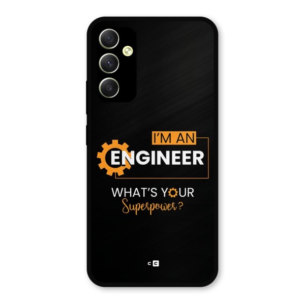 Engineer Superpower Metal Back Case for Galaxy A34